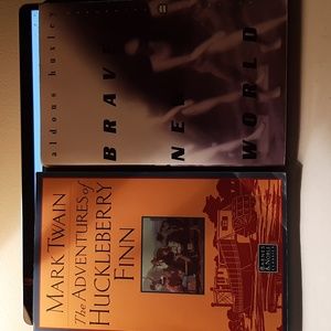 Classic Book Bundle Brave New World Huckleberry FInn